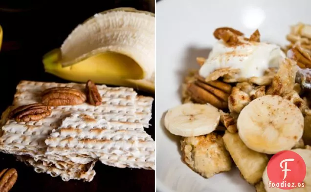 Matzoh Brei Con Plátanos Y Pacanas