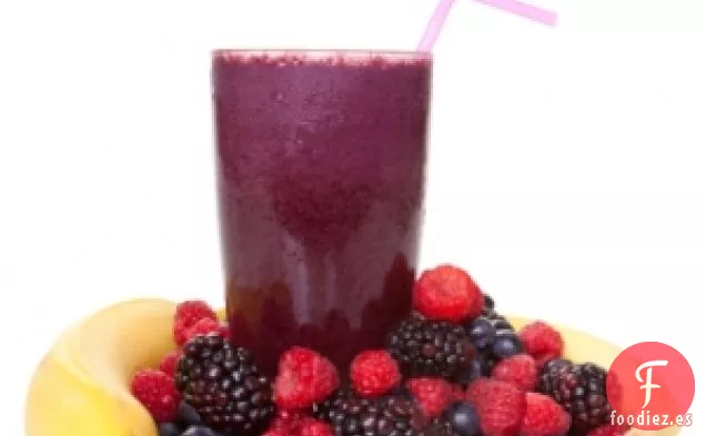 Batido de Desayuno de Bayas de Plátano Anticanceroso