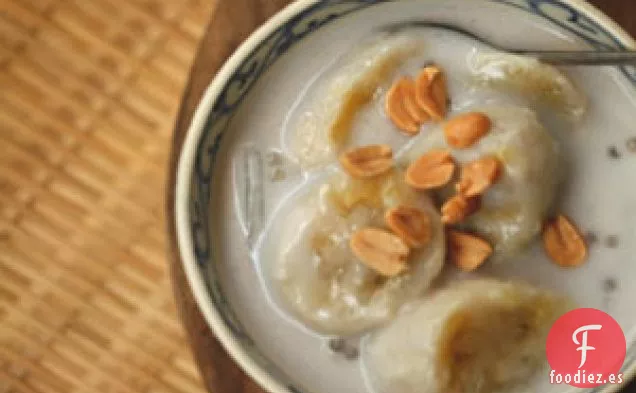 Sopa De Plátano, Coco Y Perlas De Tapioca