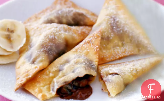 Wontons de chocolate y plátano de Weight Watchers