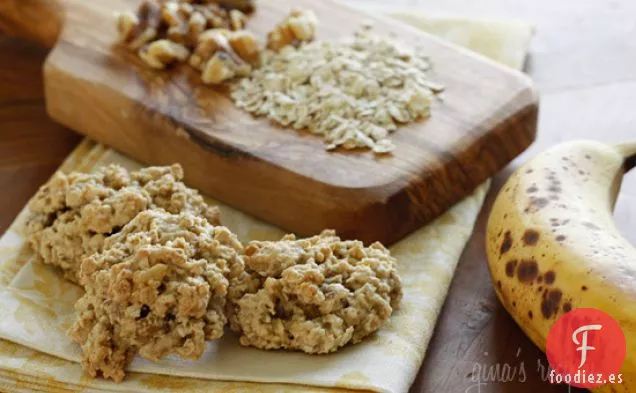 Galletas de Avena con Nueces de Plátano Y Grasas Masticables y Bajas en Grasa