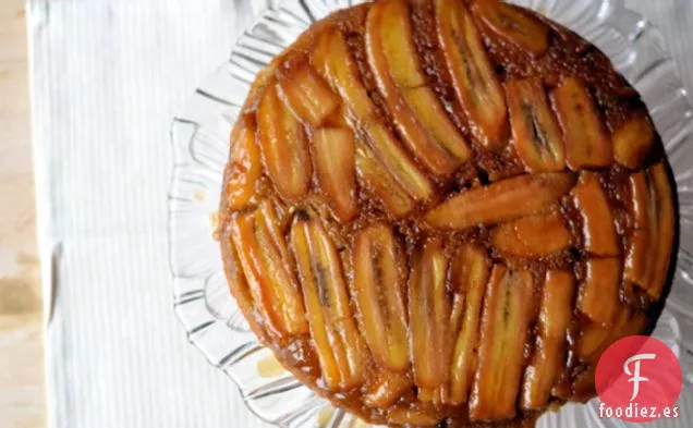 Pastel de Caramelo de Plátano Invertido