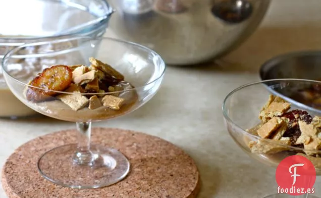 Budín De Caramelo Con Bananas Caramelizadas Y Nata