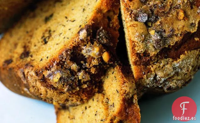 Pastel de Café de Plátano con Crema Agria