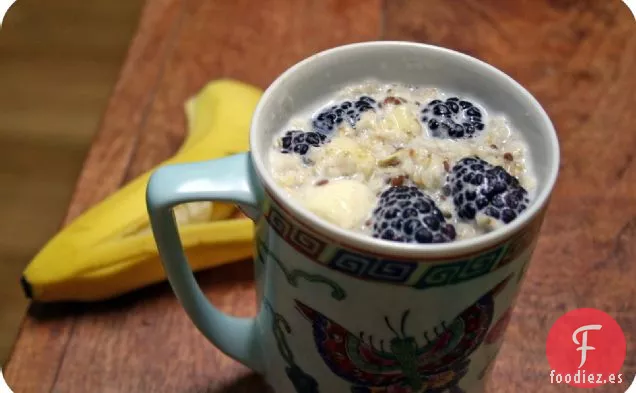 Avena Con Semillas De Plátano, mora Y Lino