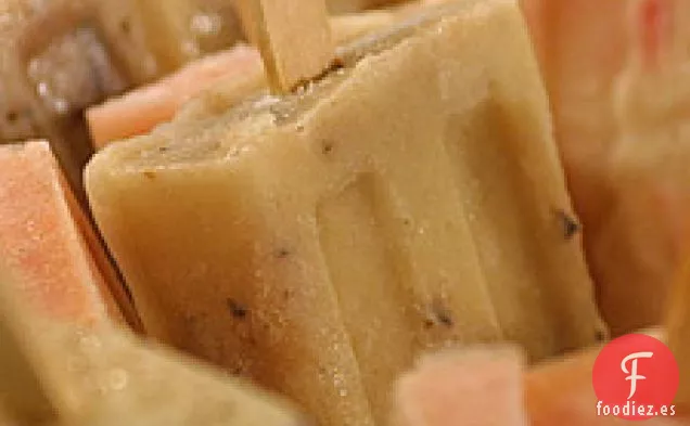 Paletas Heladas de Remolino de Arándanos y Plátano