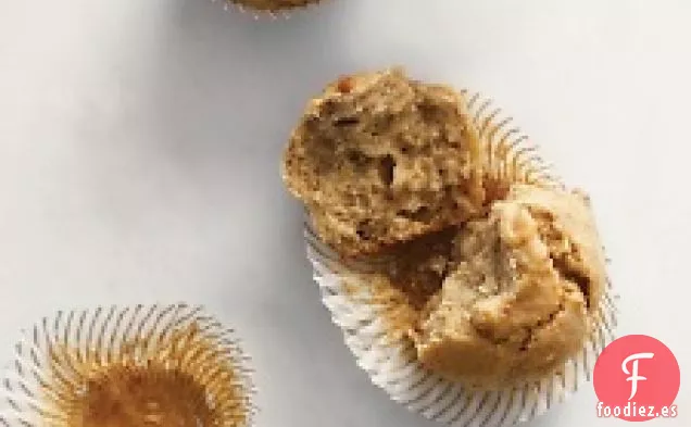 Magdalenas de plátano y nuez sin gluten