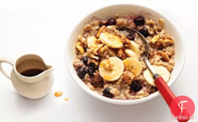 Avena Con Arándanos, Nueces Y Plátanos