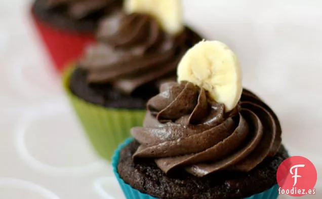 Cupcakes de Plátano y Chocolate