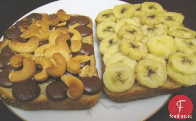 Panini de Anacardo con Chocolate y Plátano