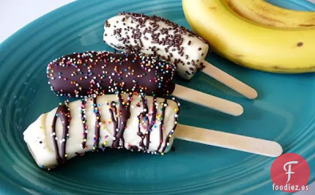 Pops de Plátano y Chocolate