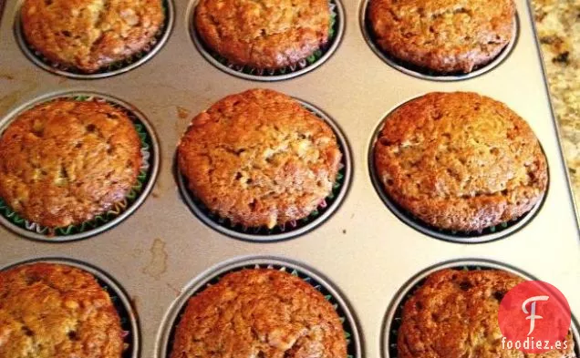 Muffins de Salvado de Nuez y Plátano