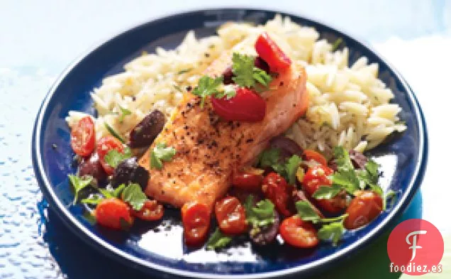 Salmón Toscano Con Orzo De Romero