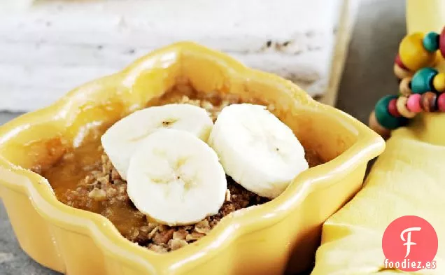 Postre de Crumble de Plátano Al Horno Individual