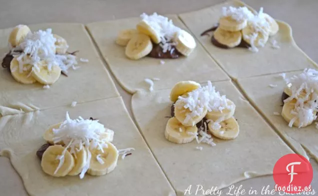 Bolsitas Calientes de Coco y Plátano de Nutella