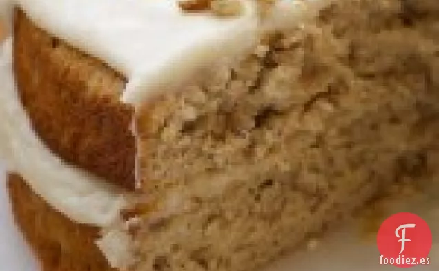 Pastel de Pacanas con Glaseado de Plátano