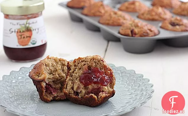 Muffins de Harina de Avena y Fresa de Plátano