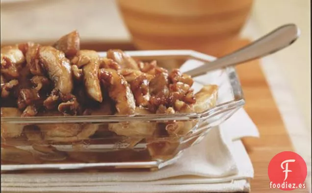 Plátanos Salteados Con Salsa De Praliné