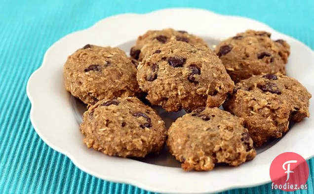 Galletas con Chispas de Chocolate y Plátano de Avena