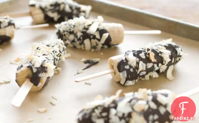 Paletas Heladas de Plátano Congeladas