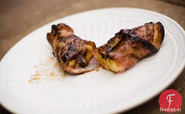 Poppers de Plátano con Tocino y Chocolate