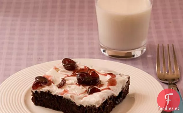 Brownies De Cereza Negra Con Glaseado De Cereza