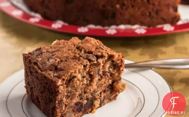 Pastel De Puré De Manzana Con Especias Con Nueces Negras, Pasas De Ron Y Dátiles