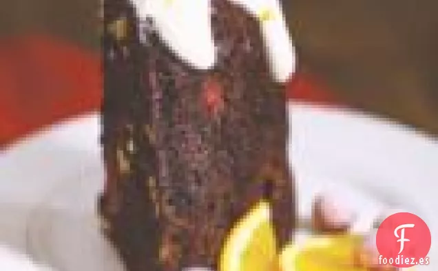 Pudín de caqui y arándanos