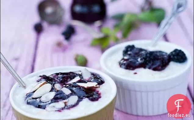 Arroz Con Leche Con Salsa De Moras