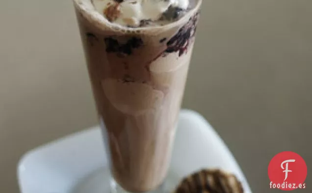 Flotador de Café con chocolate y moras