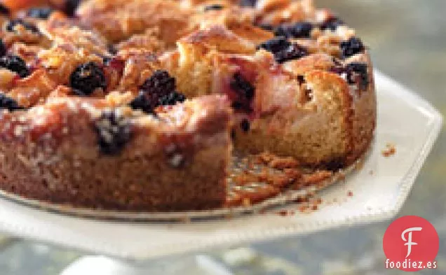 Pastel de manzana y mora