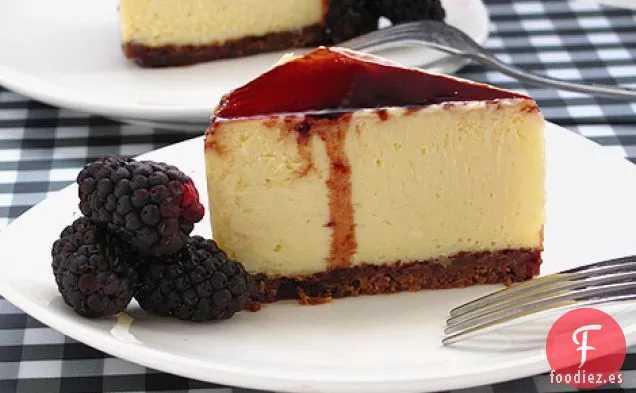 Tarta De Queso De Limón Con Reducción De Balsámico De Mora