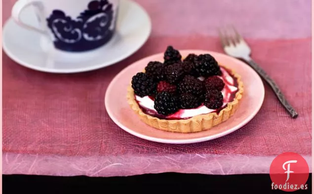 Tartas de Mascarpone con sabor a Mora Y Vainilla