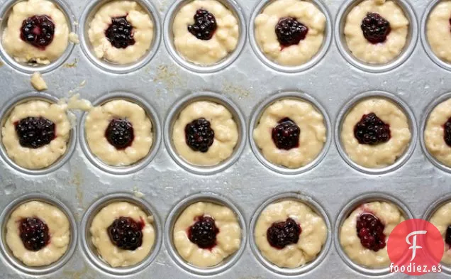 Pasteles de Mora del tamaño de un bocado