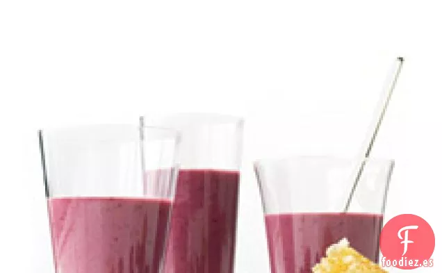 Batidos de yogur y moras