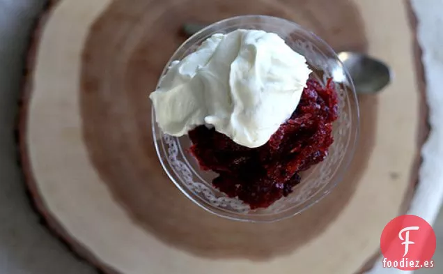 Granizado De Moras Con Crema Batida