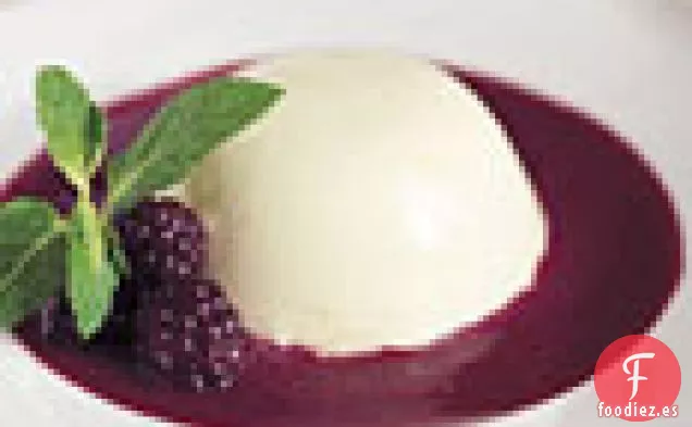 Panna Cotta de Limón con Salsa de Mora