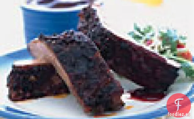 Costillas Al Horno Con Salsa Picante De Mora