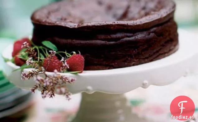 Tarta de Chocolate y Espresso con Salsa de Frambuesa