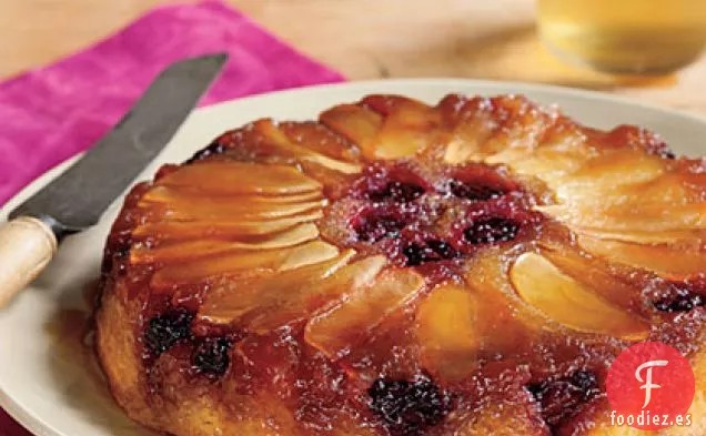 Tarta Invertida de Manzana y Mora