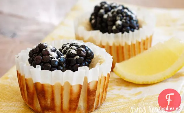 Cupcakes Cremosos de Yogur con Tarta de Queso y Limón