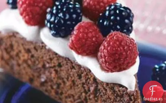 Tarta de Brownie de bayas y bayas