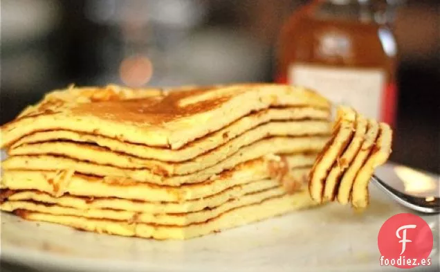 Tortitas De Queso Cottage De la Abuela Con Jarabe De Naranja Sanguina