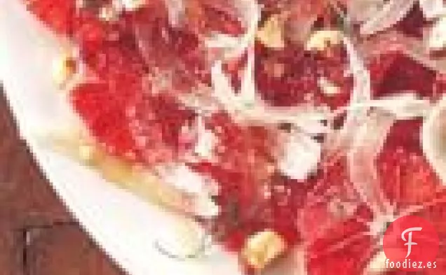 Ensalada De Naranja Sanguina Con Hinojo Afeitado Y Avellanas