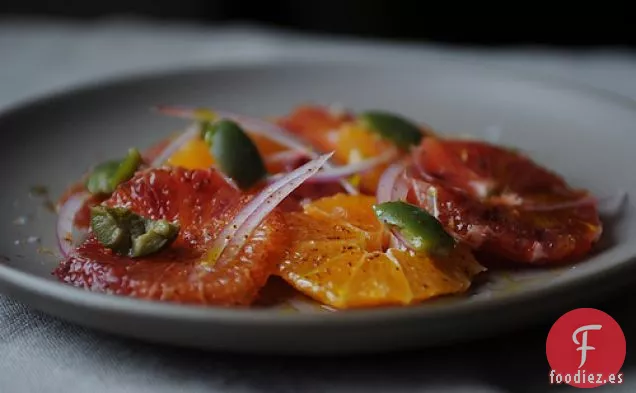 Ensalada De Naranja Sanguina Con Aceitunas