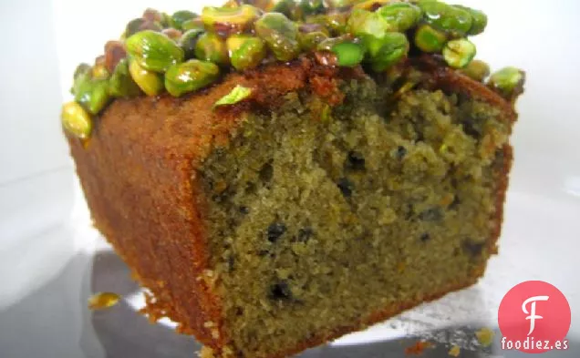 Pastel De Aceite De Oliva De Naranja Sanguina Con Pistachos Confitados