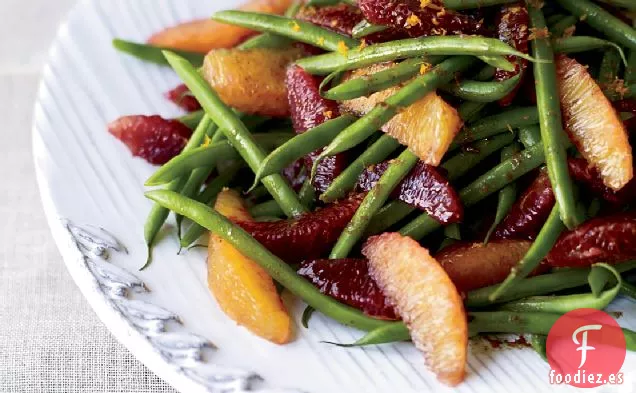 Ensalada de Naranja con Judías Verdes y Sangre