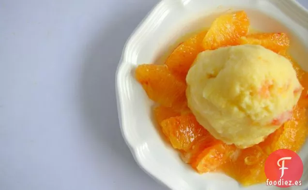 Helado de Aceite de Oliva con Naranjas Sanguinas