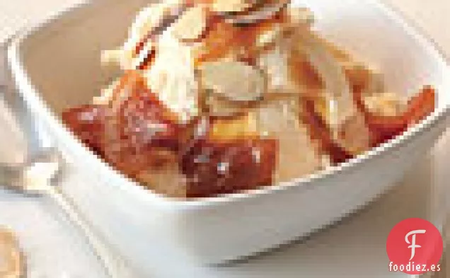 Helados Caramelizados de Naranja Sanguina y Almendras