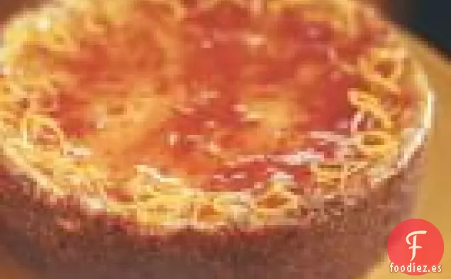 Tarta De Queso De Ricota Con Glaseado De Mermelada De Naranja Sanguina